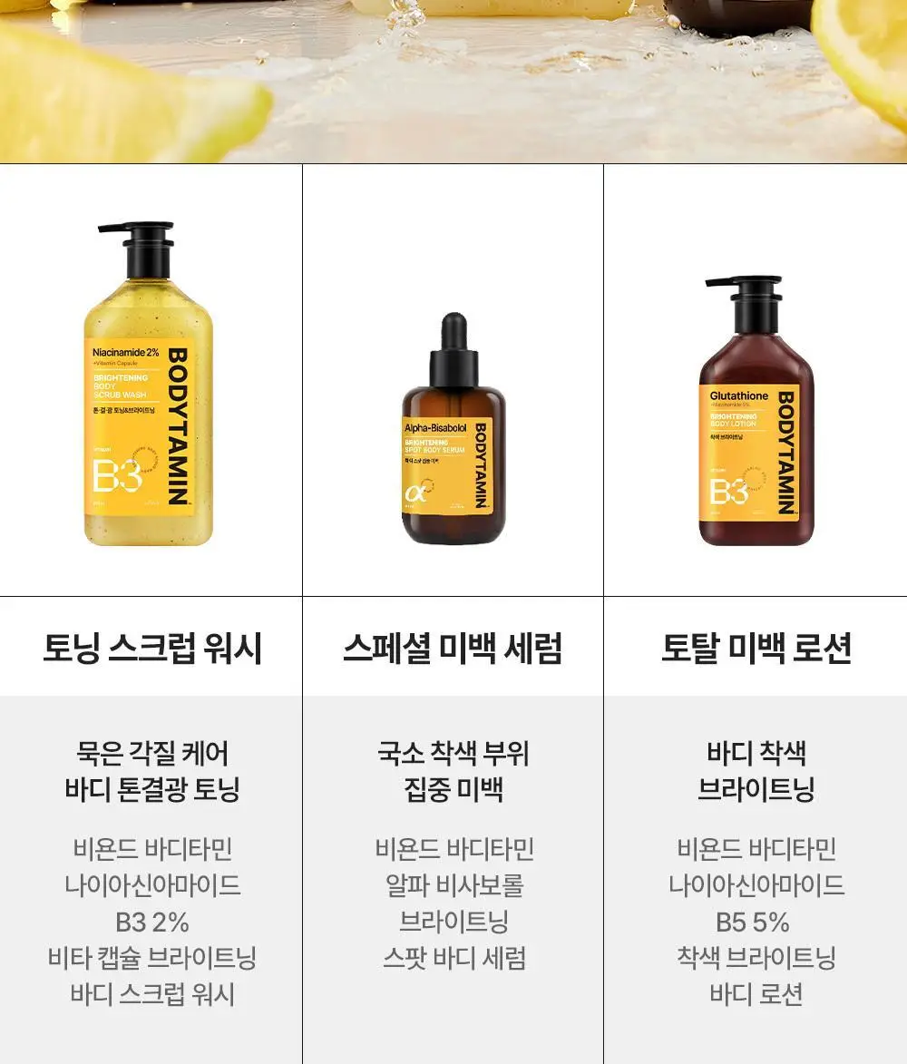 [NEW] 비욘드 바디타민 나이아신아마이드 B3 2% 비타 캡슐 브라이트닝 바디 스크럽 워시 500ml 상세페이지 2